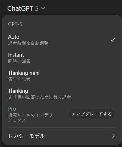 ChatGPTインターフェース